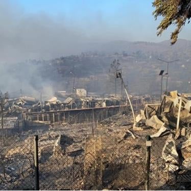 Moria camp on Lesbos island following a fire that started on the evening of September 8, 2020, destroying most of the camp and leaving 12,000 asylum seekers and refugees without shelter.