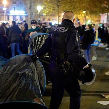 French police violently dismantled a tent camp set up to shelter migrants on Place de la République in Paris on November 23, 2020.