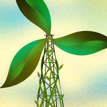 Windmill with leaves