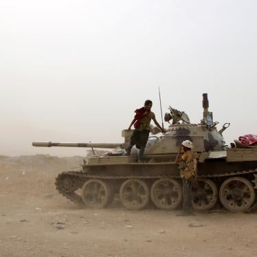 Members of UAE-backed southern Yemeni separatist forces stand by a tank during clashes with government forces in Aden, Yemen August 10, 2019.