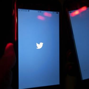 A mobile phone user turns on Twitter application on his smartphone in Moscow, Russia, Wednesday, March 10, 2021.