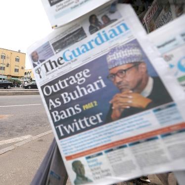 Newspaper headline Twitter Banned in Nigeria