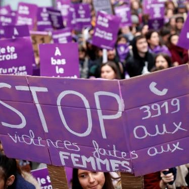 Protestors marching to demand the end of femicide and violence against women in Paris, France, November 23, 2019. 