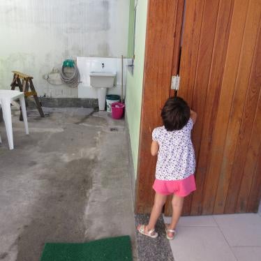 A young girl who does not attend school, living in an institution in Rio de Janeiro, Brazil on November 6, 2016.