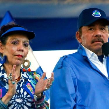 Nicaragua's President Daniel Ortega and his wife, Vice President Rosario Murillo, lead a rally in Managua, Nicaragua on September 5, 2018.