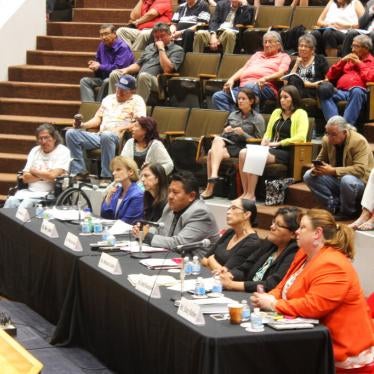 The U.S. Senate Committee on Indian Affairs host a field hearing in Rapid City, South Dakota, on June 17, 2016, to discuss proposed legislation aimed at fixing shortcomings at the network of hospitals run by the Indian Health Service.