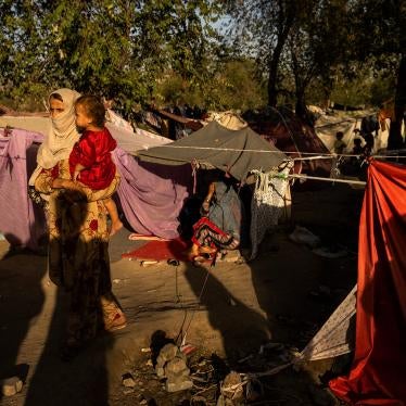A woman and child at a camp for internally displaced people in Kabul, Afghanistan, September 13, 2021.