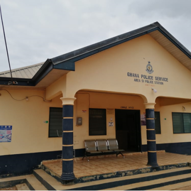 Area 51 Police Station, Ho, Ghana: A.G, a lesbian, was held here for 22 days from May 20, 2021 with four other lesbians after being arbitrarily arrested at a human rights workshop in Ho, Volta region. © 2021 Wendy Isaack/Human Rights Watch, 15 July 2021