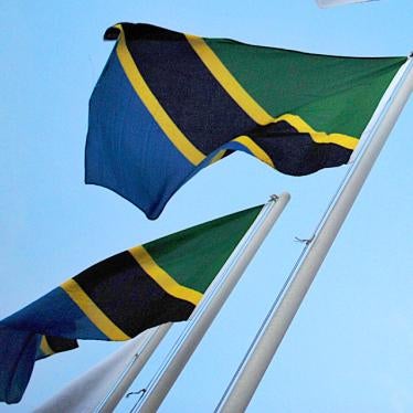 The flag of the United Republic of Tanzania.