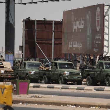 Sudanese security forces deployed during a protest in Khartoum, Sudan on Tuesday, Oct. 26, 2021. 