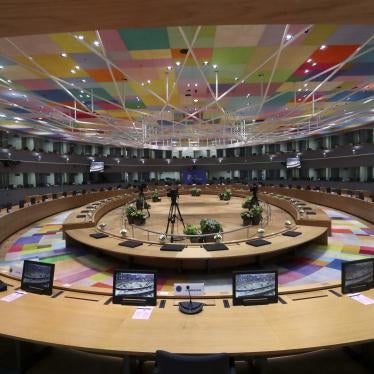 The European Council building in Brussels, July 16, 2020. 