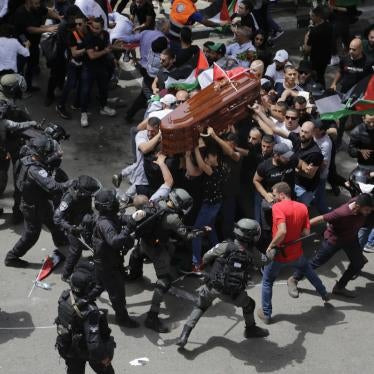 Israeli police assaulted Palestinians during journalist Shireen Abu Aqla’s funeral procession.