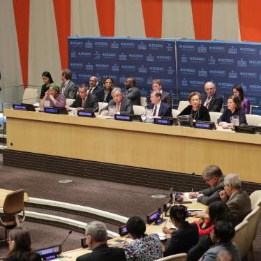 The United Nations Economic and Social Council (ECOSOC) meets at the UN Headquarters in New York, February 27, 2018.
