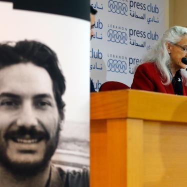 Marc and Debra Tice, the parents of Austin Tice, who has been missing in Syria for ten years, speak during a press conference