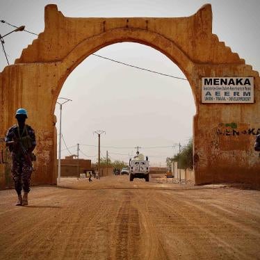 United Nations police patrol Ménaka region in northeast Mali on June 13, 2021. 