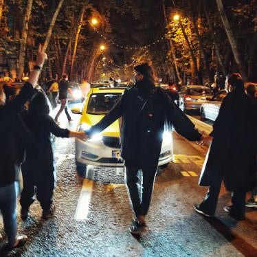 Iranians protesting in Tehran, Iran, on October 1, 2022. 