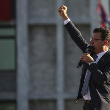 Ekrem Imamoglu, mayor of Istanbul from Turkey's main opposition Republican People's Party (CHP), makes a speech in Istanbul days after his election victory in the re-run of the Istanbul mayoral election, June 27, 2019. 