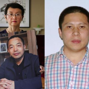 Jailed Chinese human rights lawyers and activists Ding Jiaxi and Xu Zhiyong.