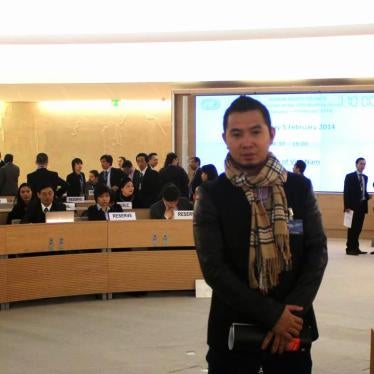 Bui Tuan Lam at Vietnam’s Universal Periodic Review session at the United Nations Human Rights Council, Geneva.