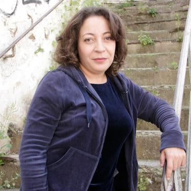 Algerian activist Amira Bouraoui in Algiers, April 14, 2014. 