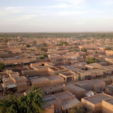 An aerial view of the town of Ménaka, Mali, on November 22, 2020. 