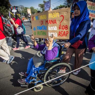 Environmental activists with disabilities take part in a global climate strike