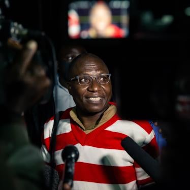 Zimbabwe opposition politician Jacob Ngarivhume, the leader of Transform Zimbabwe, speaks to the media in September 2020 after his release on bail from Chikurubi Maximum Prison in Harare.