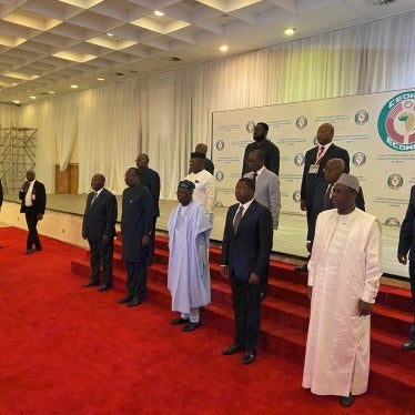 West African leaders before an Economic Community of West African States (ECOWAS) meeting in Abuja, Nigeria, August 10, 2023. 