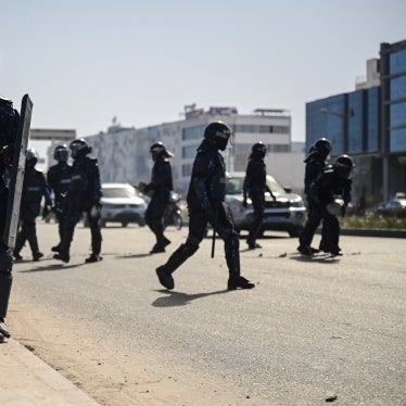 Gendarmes clash with Senegalese demonstrators during a protest against the postponement of the February 25th presidential election, in Dakar, Senegal, February 4, 2024.