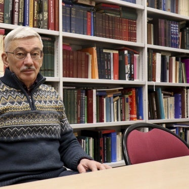 Oleg Orlov, co-chair of Memorial, Moscow, Russia, November 14, 2023.