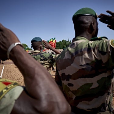 Soldiers of the Malian armed forces at the ceremony of the 60th anniversary of Mali's independence in Bamako, September 22, 2020.