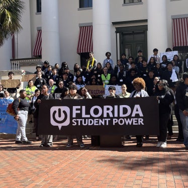 Florida Student Power Network brought high school students to the state legislature to advocate for policies that would advance racial justice, Tallahassee, Florida, February 20, 2024.