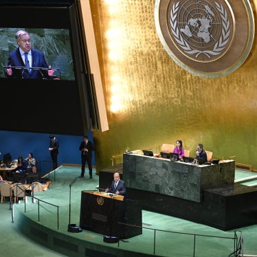 UN Secretary-General Antonio Guterres speaks at the United Nations headquarters in New York City, US, September 23, 2025.