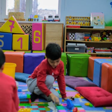 Children at a free government pre-primary school, Tashkent, Uzbekistan, November 2022. 