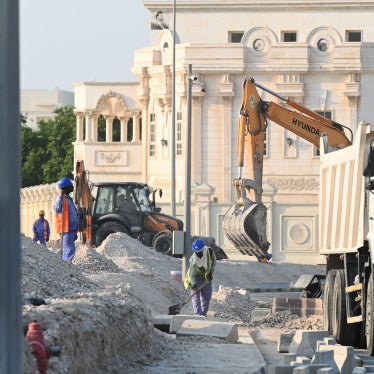 Migrant workers in Qatar, October 7, 2022.