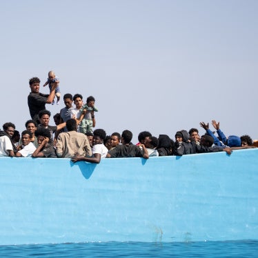 A boat carrying 130 migrants