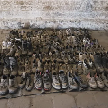 Shoes at the Izaguirre Ranch where skeletal remains were also discovered in the municipality of Teuchitlan, Mexico, March 11, 2025.