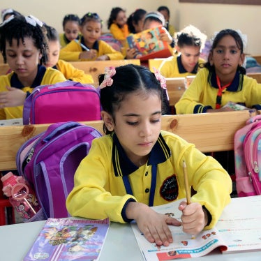 Students on the first day of a new academic year at a public school in Cairo, Egypt, September  21, 2025.