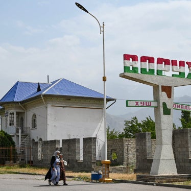 Women on May 20, 2025 walking in the Tajik exclave of Vorukh in the Kyrgyz Batken region, where multiple deadly border conflicts between the two Central Asian nations have taken place since the fall of the Soviet Union.