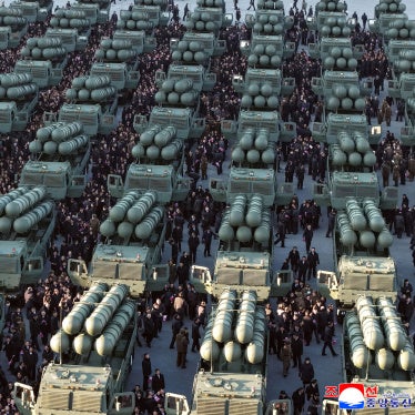 The North Korean government shows new launch vehicles for nuclear-capable short-range missiles during a military ceremony in Pyongyang, February 18, 2026. 