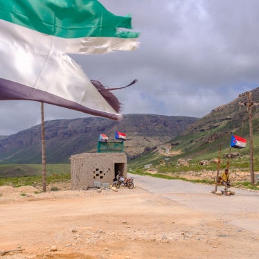 Roadblock of the Southern Transitional Council in the south of Socotra, Yemen, October 14, 2023.
