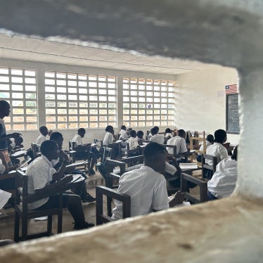 A junior high school classroom in Bong County, Liberia, January 2026.