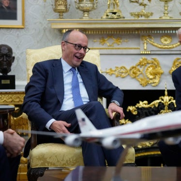 US President Donald Trump (right) meets with German Chancellor Friedrich Merz in the Oval Office at the White House in Washington DC, March 3, 2026. 