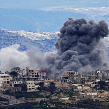 Smoke rises from an Israeli bombardment on the southern Lebanese village of Khiam on March 4, 2026.
