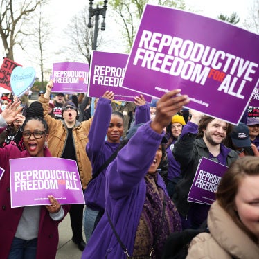 Abortion rights protestors demonstrate outside the U.S. Supreme Court as oral arguments are delivered in the case of Medina v. Planned Parenthood South Atlantic in Washington D.C., April 2. 2025.