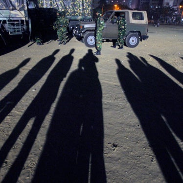 Soldiers near the presidential palace after a state of emergency was in Dhaka, Bangladesh, January 11, 2007.