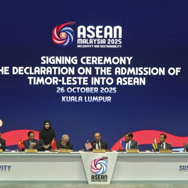A ceremony marking East Timor's admission into the Association of Southeast Asian Nations, in Kuala Lumpur, October 26, 2025.