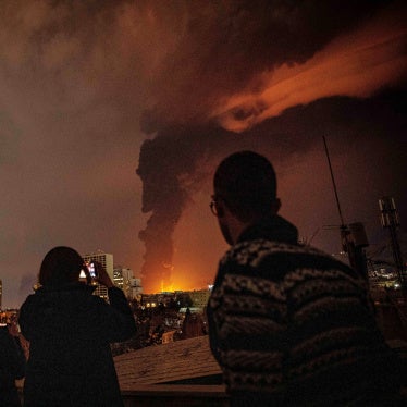 Flames and smoke rise from an oil storage facility following Israeli airstrikes in Tehran, Iran, March 7, 2026. 