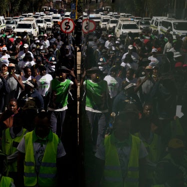 An anti-immigration protest in Johannesburg, South Africa, on April 29, 2026.