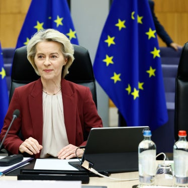 Ursula von der Leyen, president of the European Commission, during a College of Commissioners meeting in Brussels, Belgium, December 3, 2025.